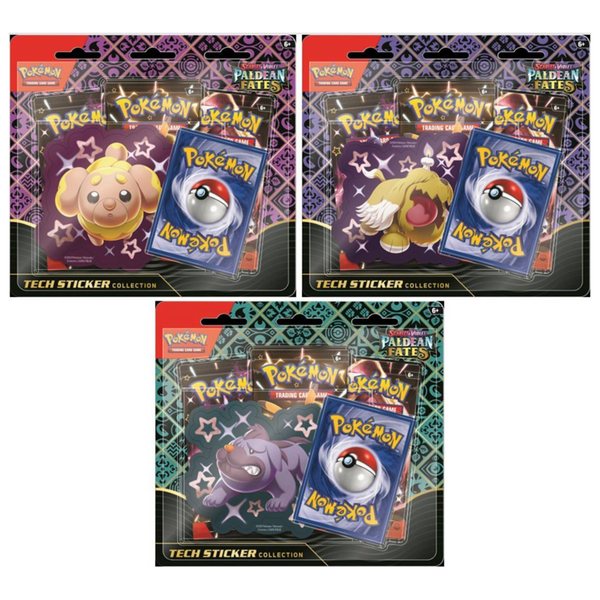 Pokemon Trading Card Game: Paldean Fates Tech Sticker Collection (Set of 3)