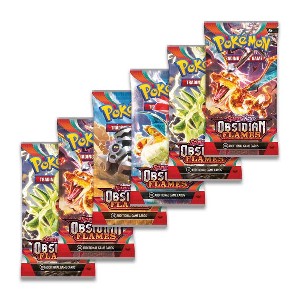 Pokémon TCG: Scarlet and Violet Obsidian Flames Booster Pack (Lot of 6)