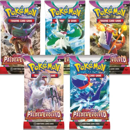 Pokmon TCG: Paldea Evolved Booster Pack (Lot of 5) | JCM Cards Pokmon TCG: Paldea Evolved Booster Pack (Lot of 5) | JCM Cards
