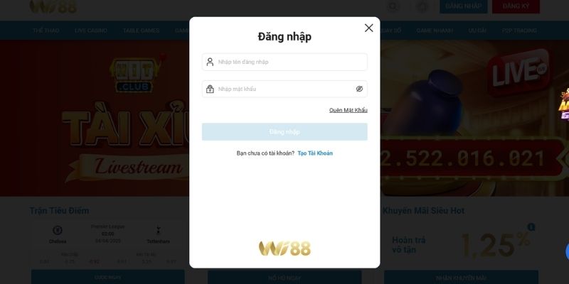 Nhập mã xác nhận đăng ký đăng nhập WI88