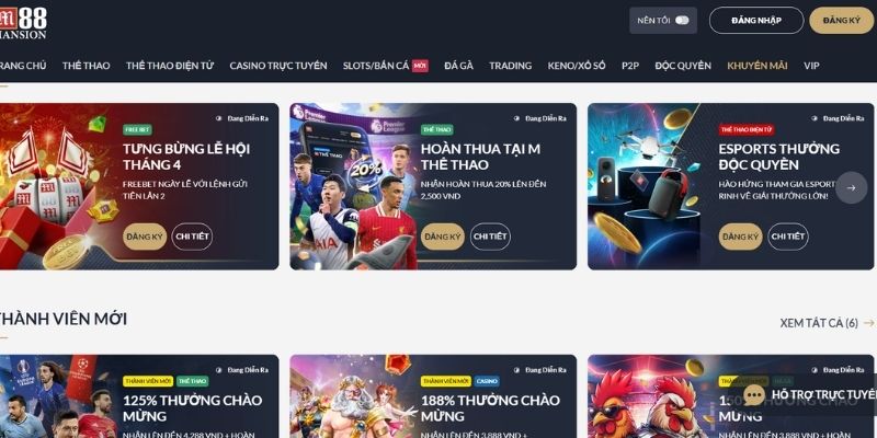 Cách nhận khuyến mãi M88